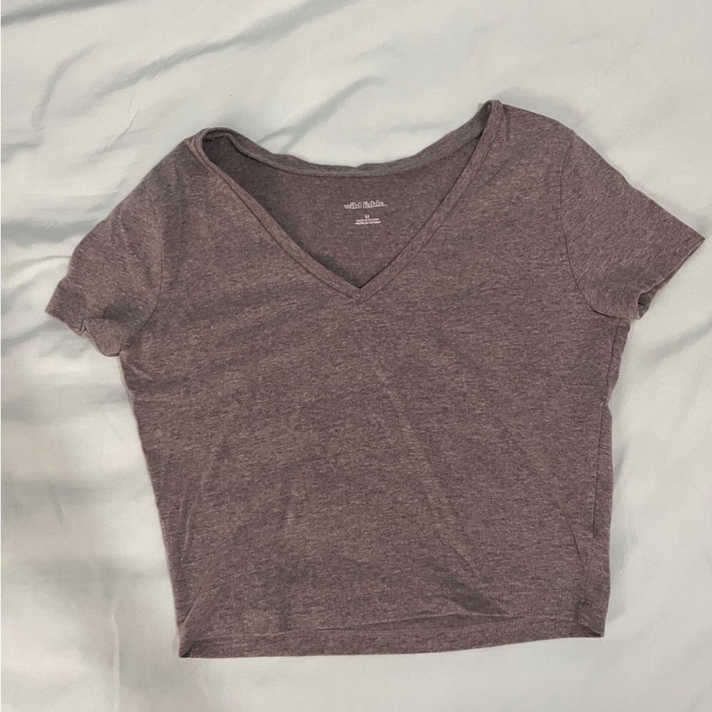 Wild Fable Heather Gray Crop Top